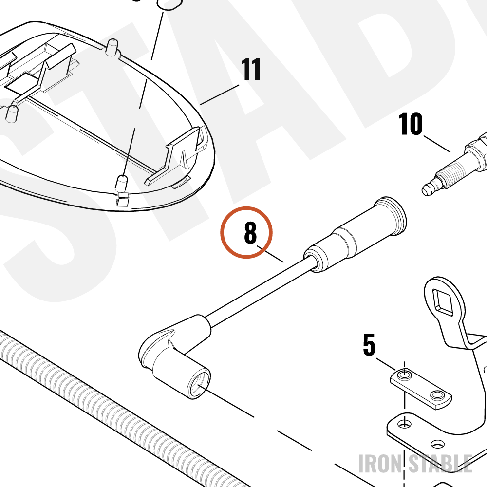 Harley-Davidson Cable Assembly, Sparkplug/Black