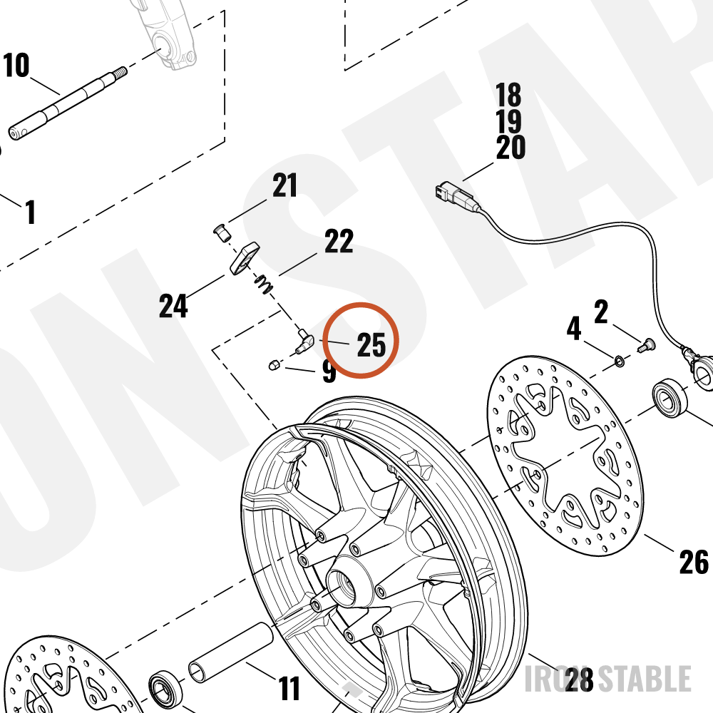 Harley-Davidson Valve Stem Assembly, Right Angle, Chr