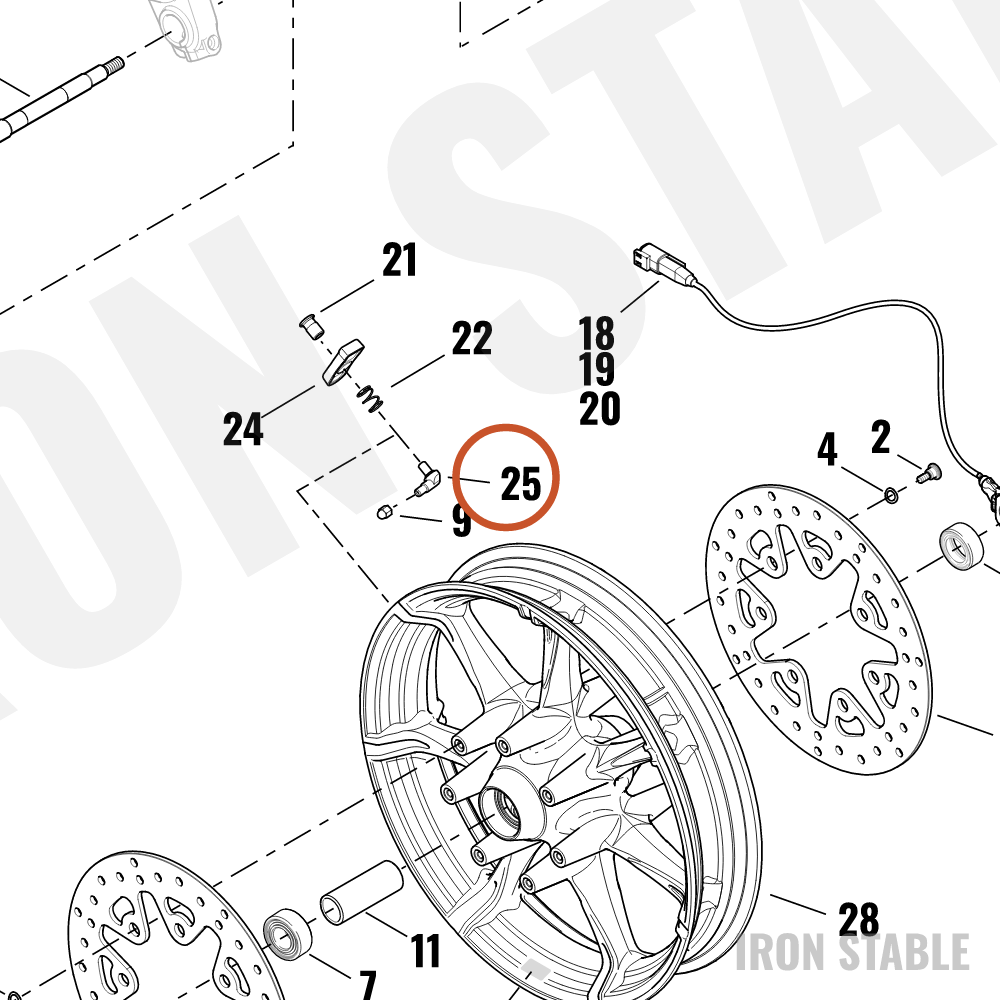 Harley-Davidson Sensor, Press, Valve Stem, Assembly, R
