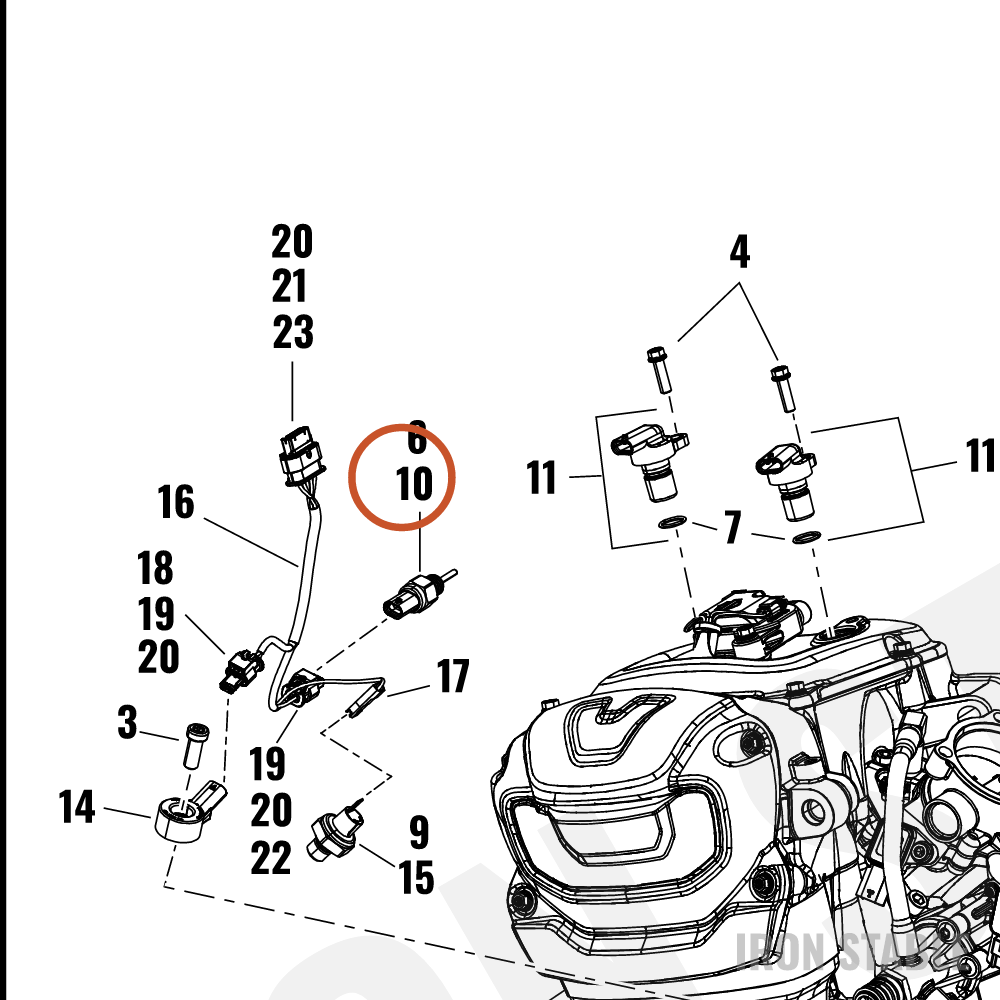 Harley-Davidson Sensor, Temp, Coolant