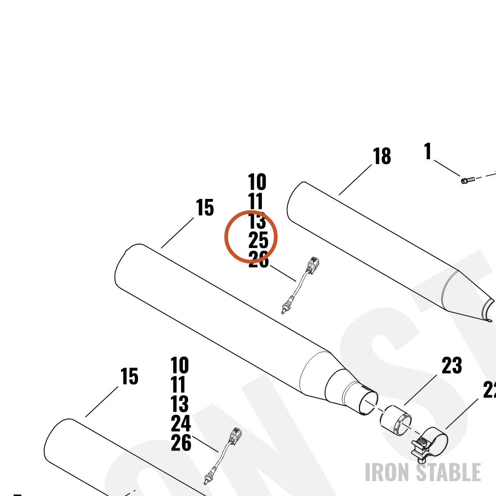 Harley-Davidson Sensor, Chem/Gas, Oxygen, O2, Htd
