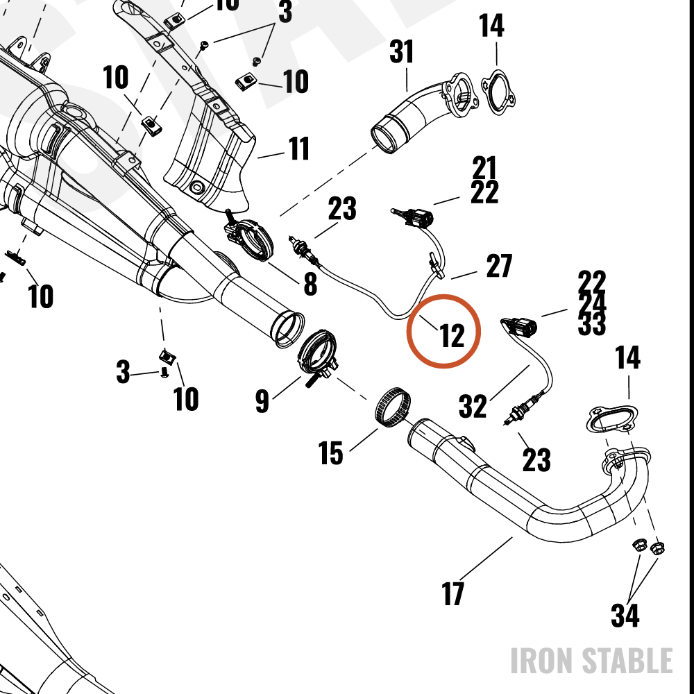 Harley-Davidson Sensor, Chem/Gas, Oxygen, O2, Htd