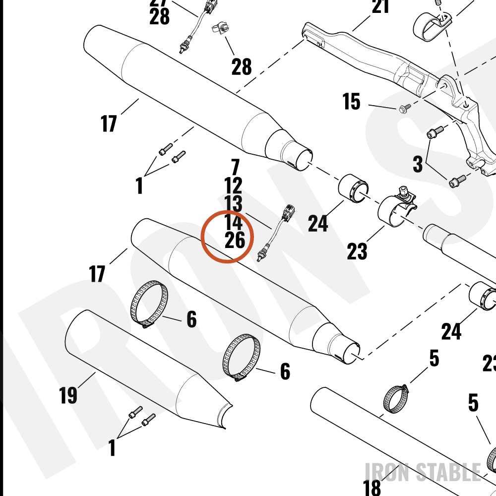 Harley-Davidson Sensor, Chem/Gas, Oxygen, O2, Htd