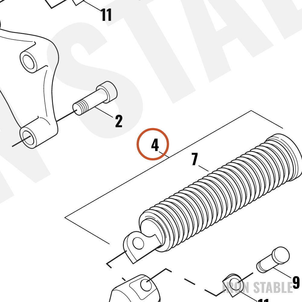 Harley-Davidson Footpeg Assembly, Front