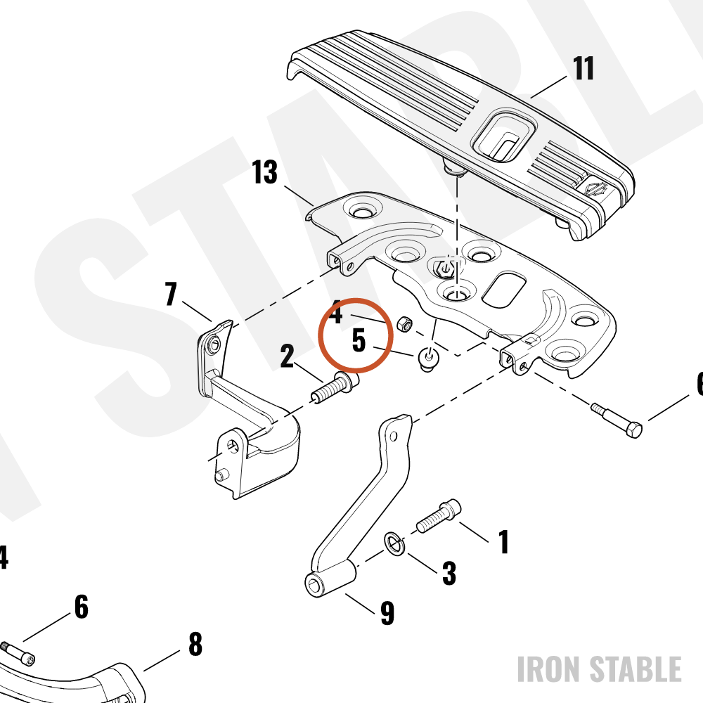 Harley-Davidson Peg, Footpeg Wear, Screw