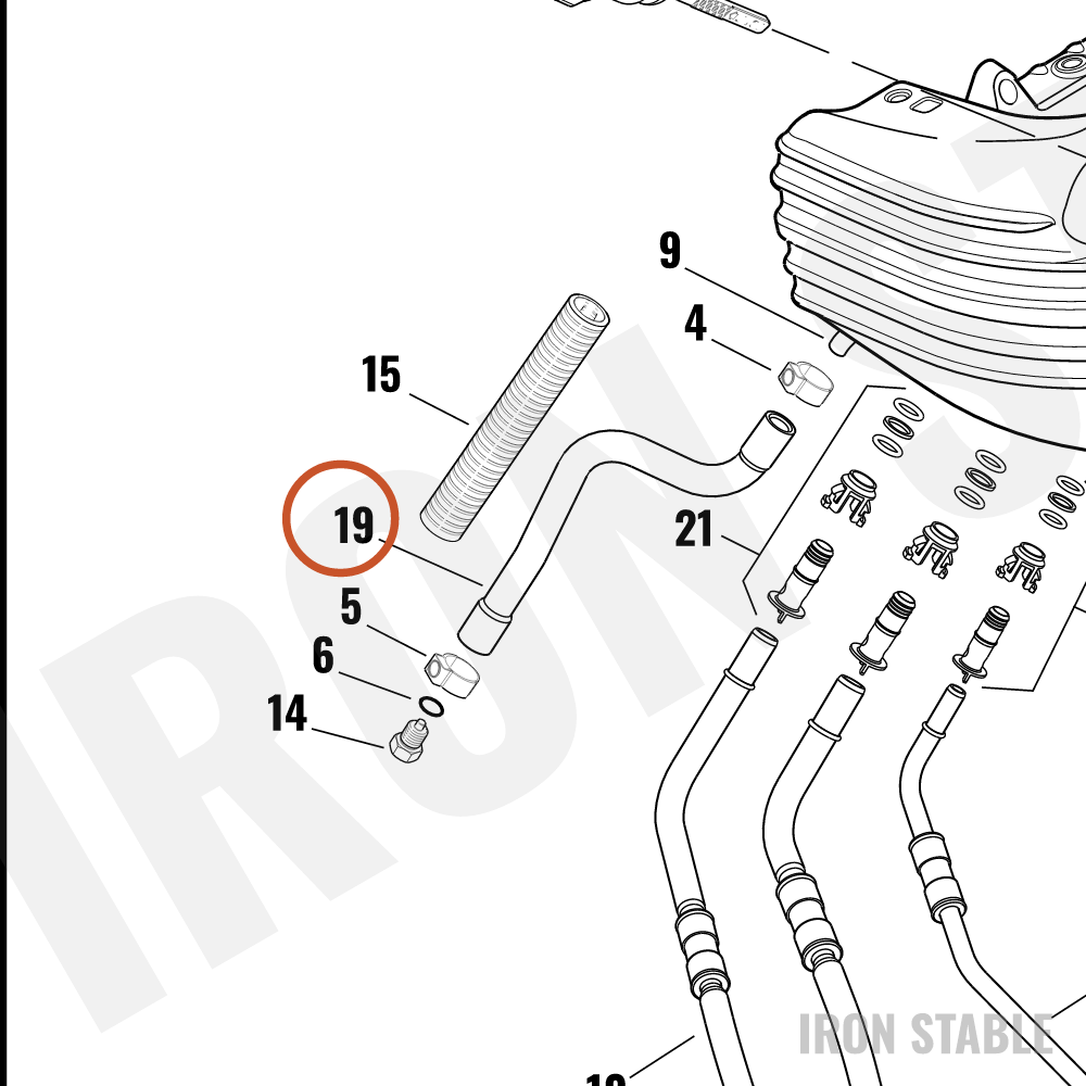 Harley-Davidson Hose, Oil Drain