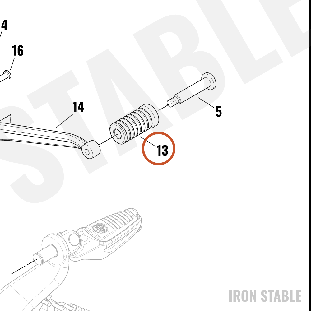 Harley-Davidson Rubber, Shifter Peg
