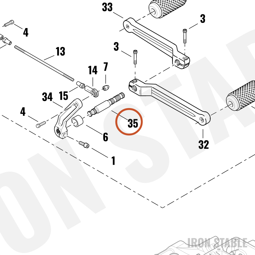 Harley-Davidson Shift Lkge Rod Assembly, X