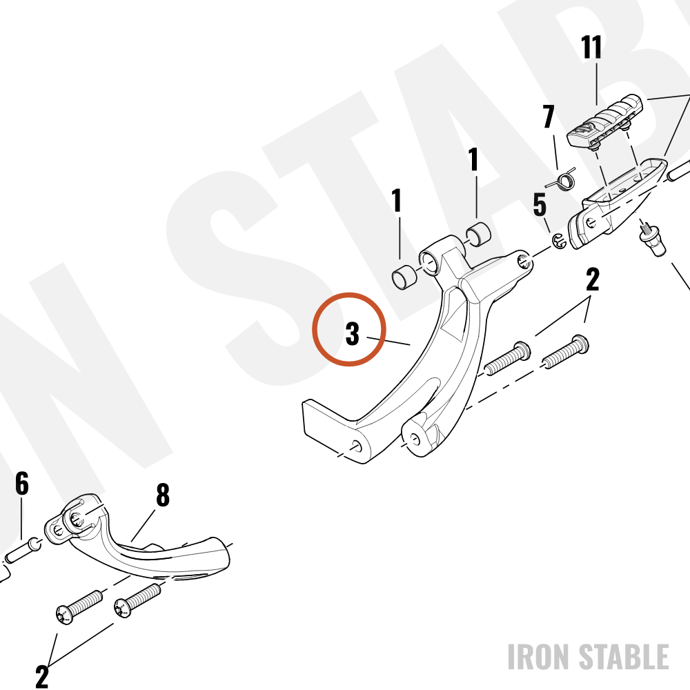 Harley-Davidson Sub-Assembly, Shf Lvr, Bracket Mt, Ftpe