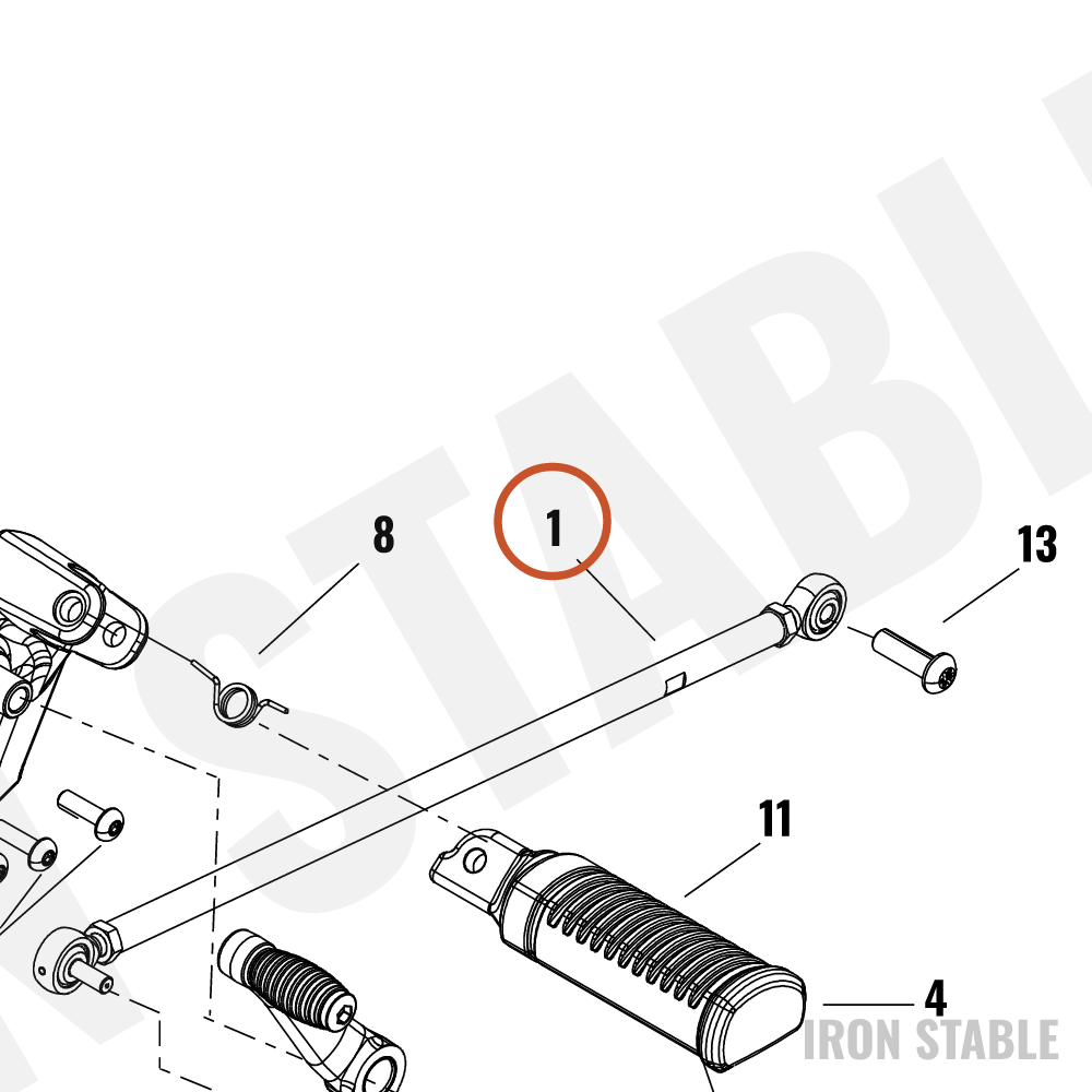 Harley-Davidson Shift Lkge Rod Assembly, Gear