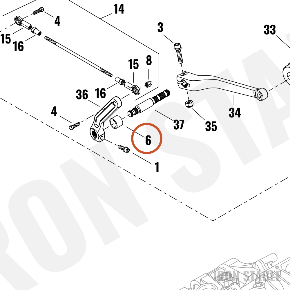 Harley-Davidson Shift Lkge Rod Assembly, Spacer