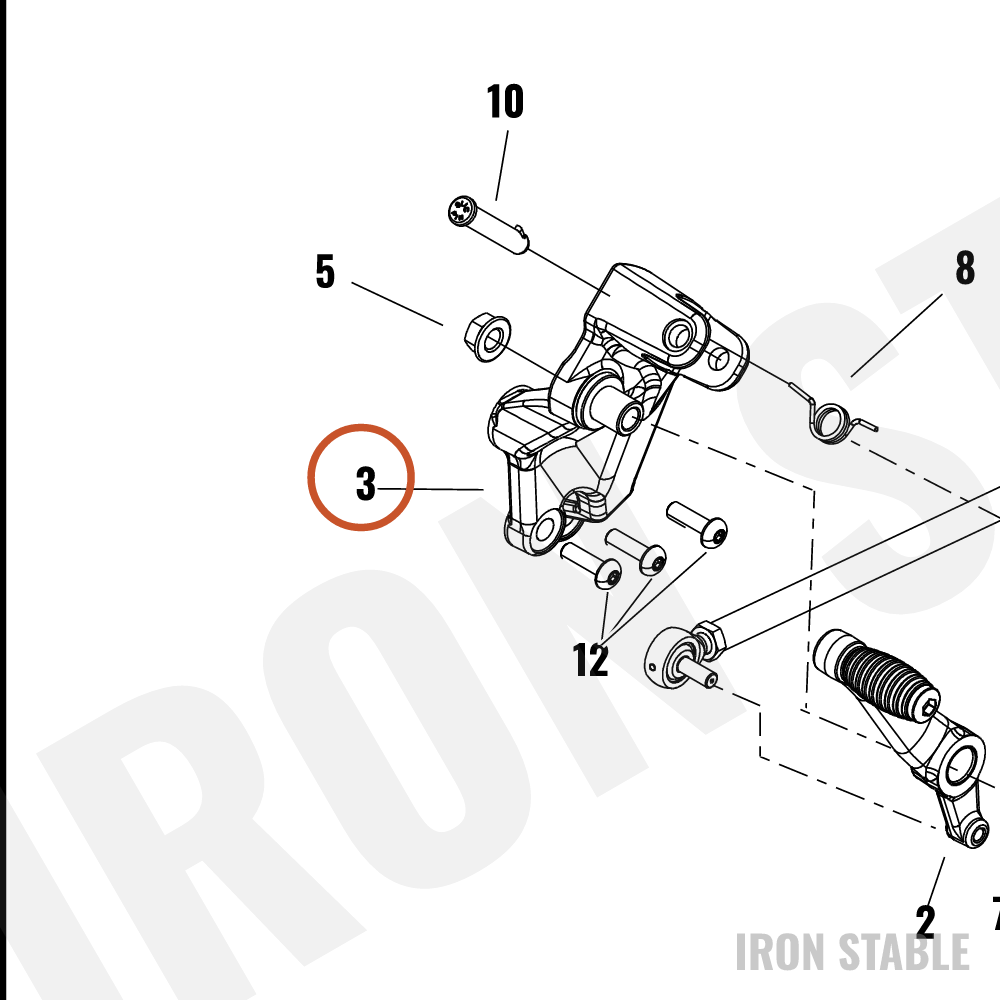 Harley-Davidson Sub-Assembly, Shf Lvr, Rdr, Bracket