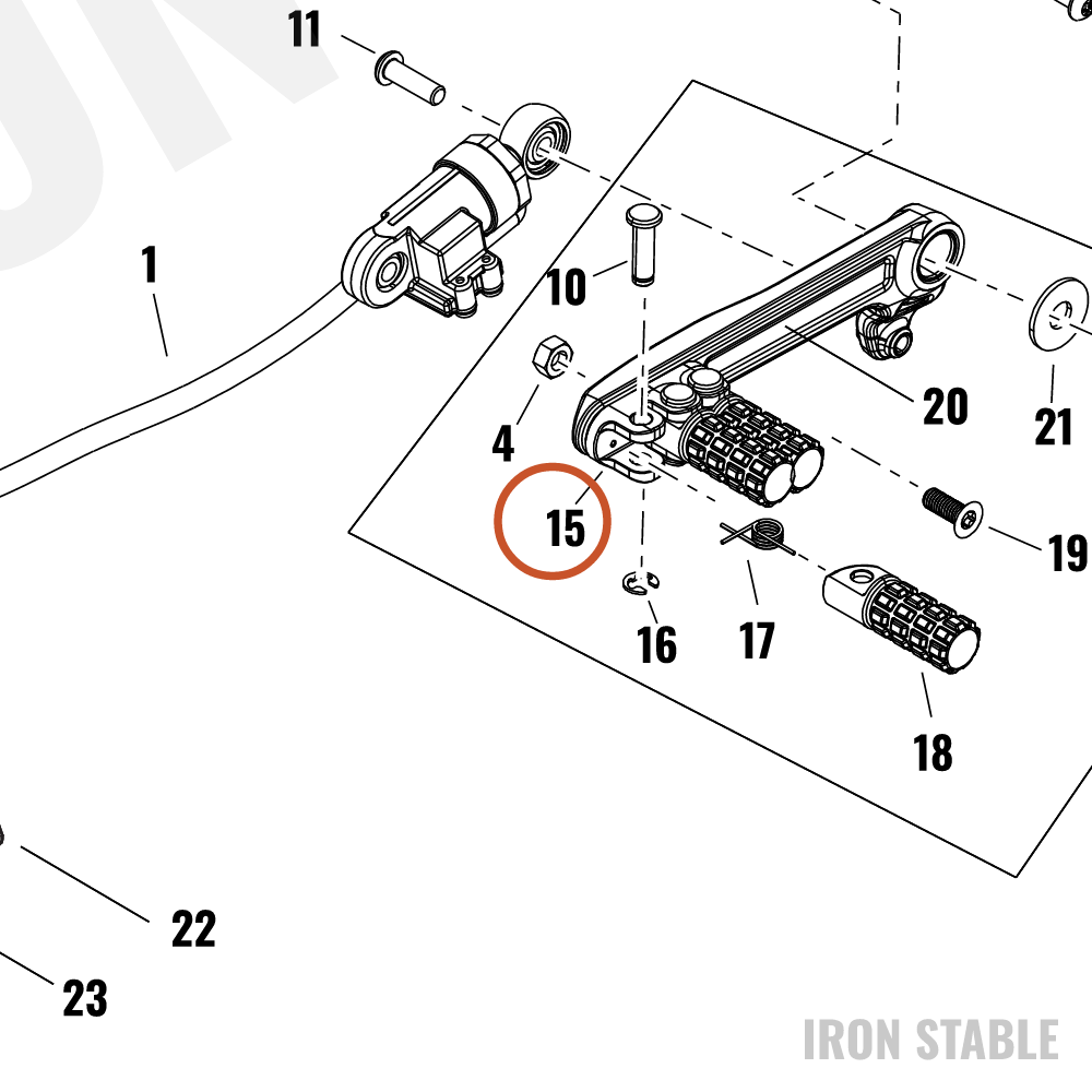 Harley-Davidson Pedal, Shf, Clevis, Adj
