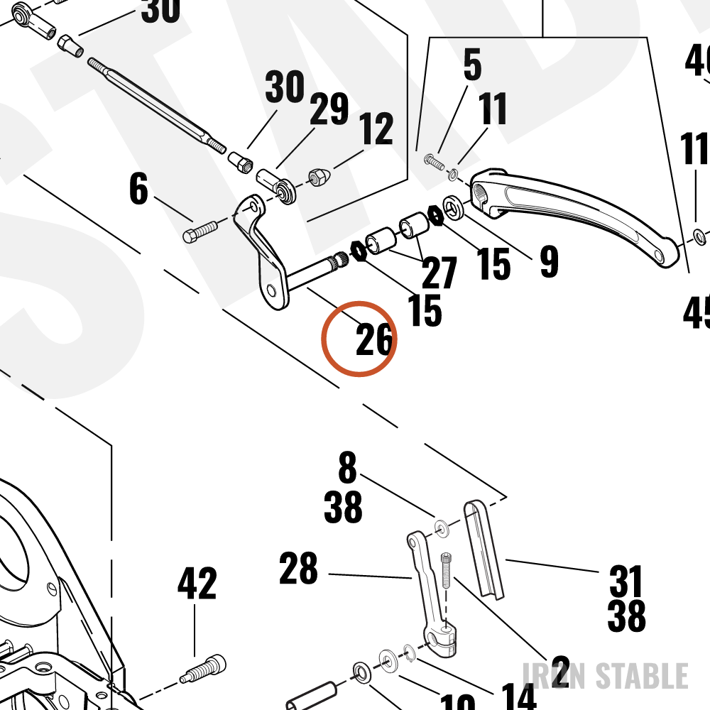 Harley-Davidson Footlever Assembly, Gear Shift/Chrome