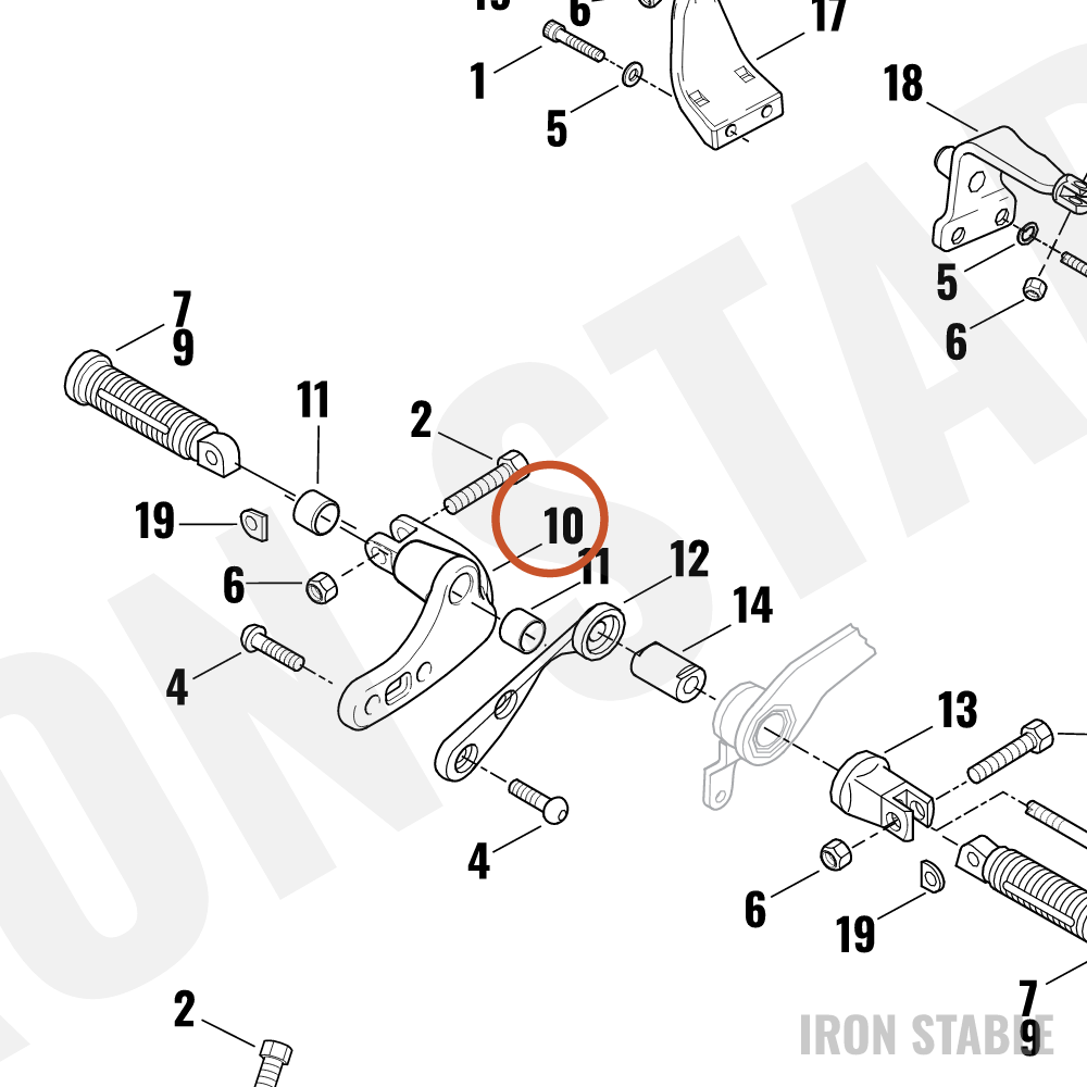 Harley-Davidson Support Assembly, Ftrst, Lh, Blkwrnkl