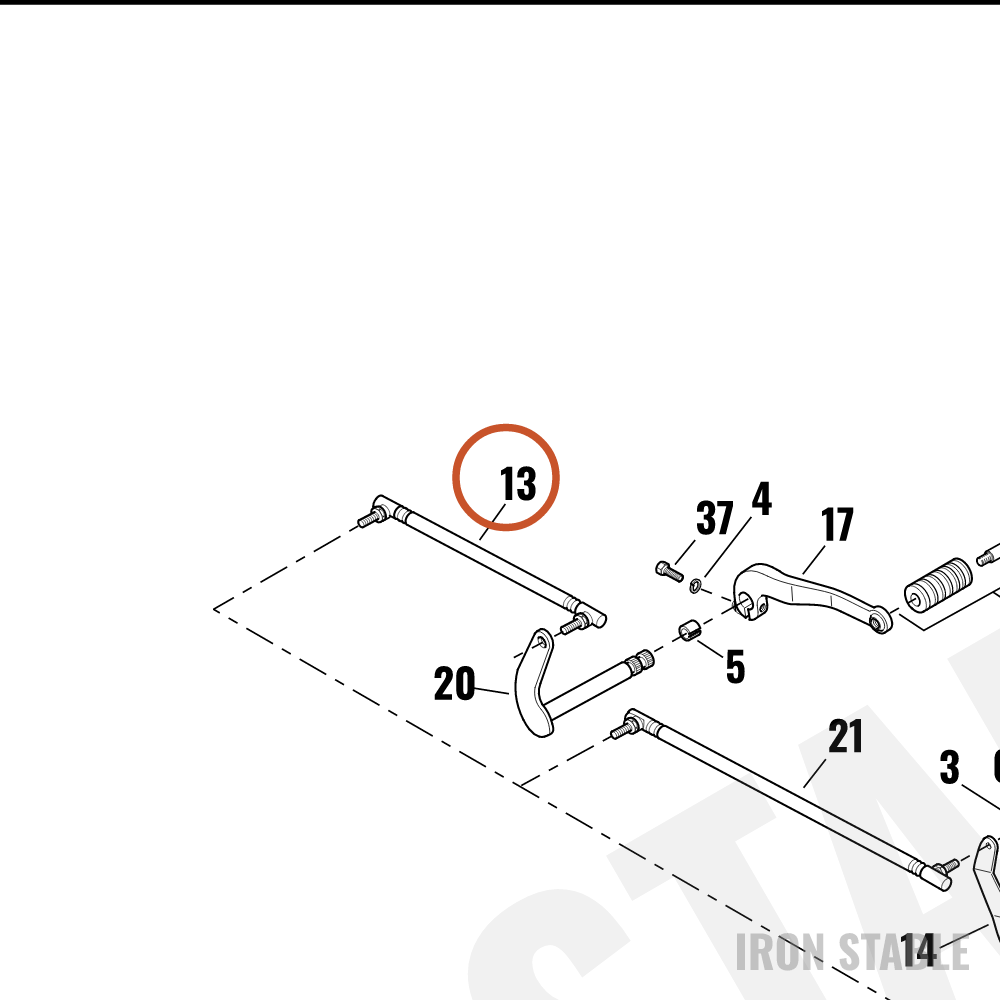 Harley-Davidson Rod End, Shf Lkge, Assembly