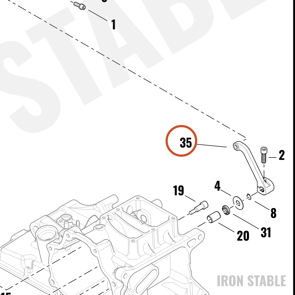Harley-Davidson Lever, Engn Shf, X