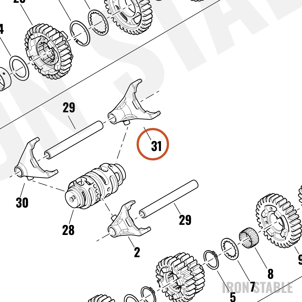 Harley-Davidson Fork, Shftr, 2nd/3rd