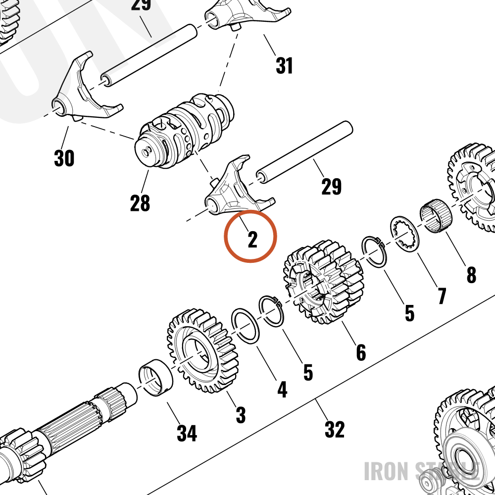 Harley-Davidson Fork, Shftr, 5th/6th