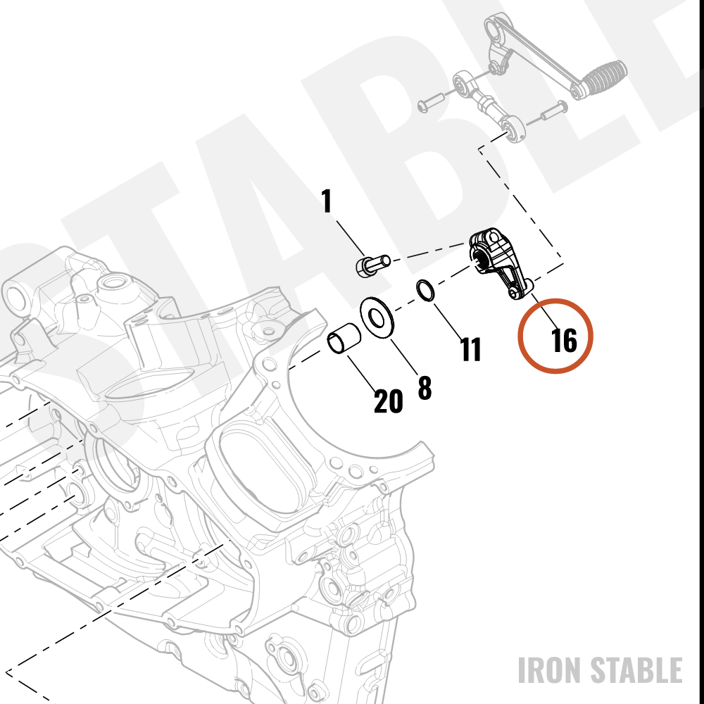 Harley-Davidson Lever, Shf, Gear, Engine