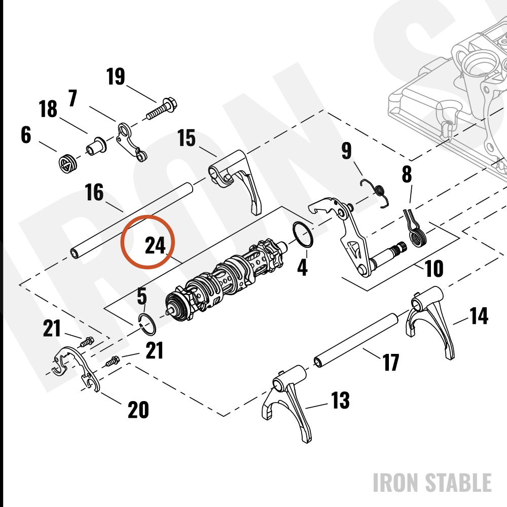 Harley-Davidson Drum, Shftr, Drum Assembly