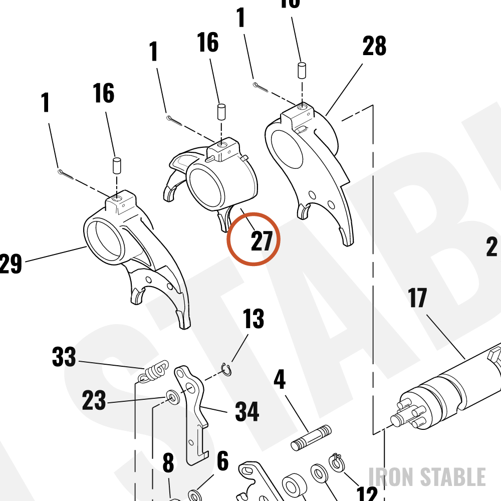 Harley-Davidson Shifter Fork, 1&2 Gear