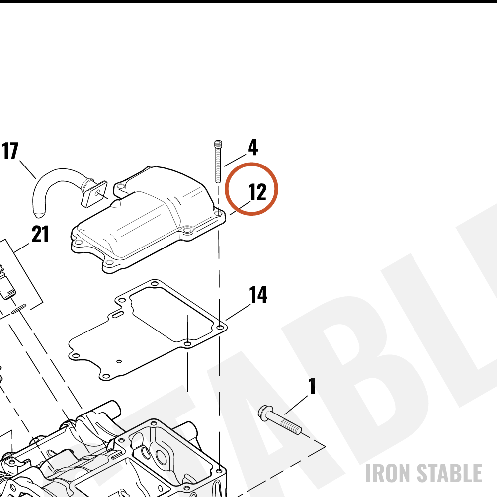Harley-Davidson Cover Assembly, Trans Top/Chrome