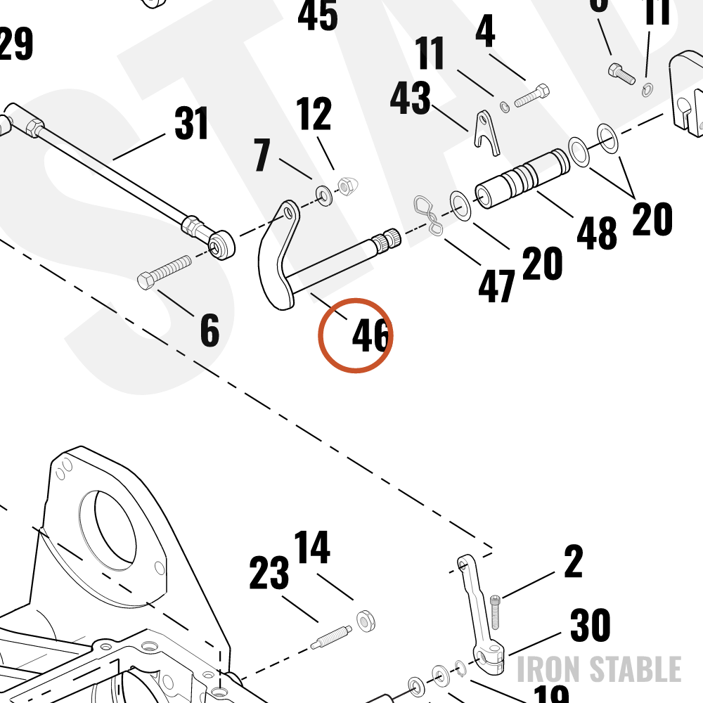 Harley-Davidson Shift Lever Assembly, Fxds