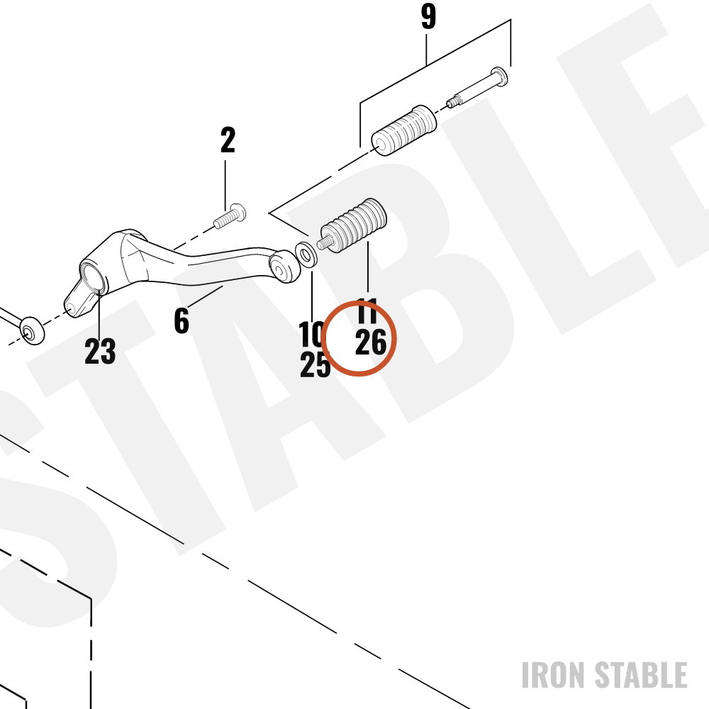 Harley-Davidson Shifter Peg Assembly, Pedal