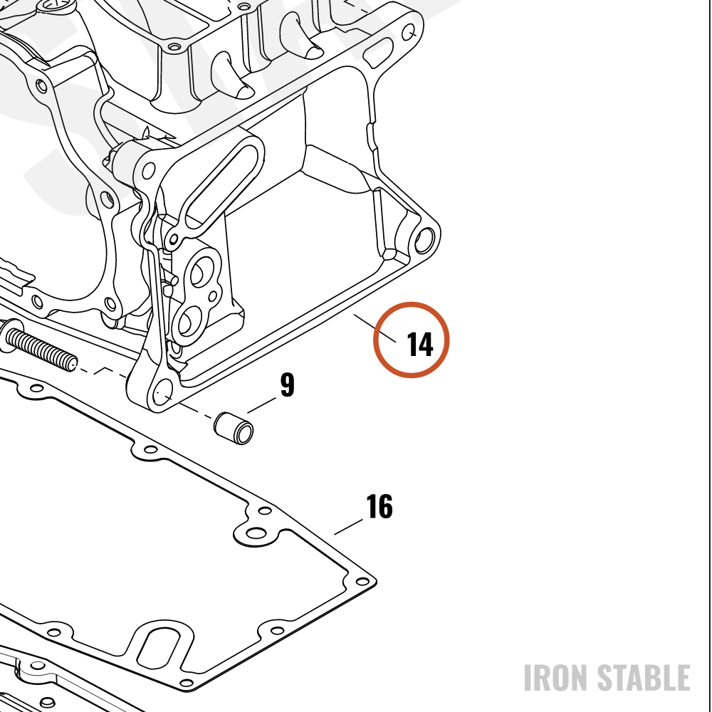 Harley-Davidson Case, Xmsn, Sub-Assembly, Black