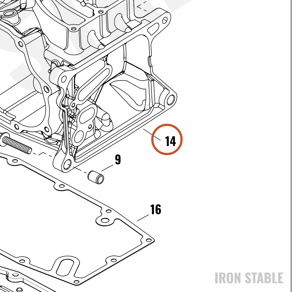Harley-Davidson Case, Xmsn, Sub-Assembly, Black Grani