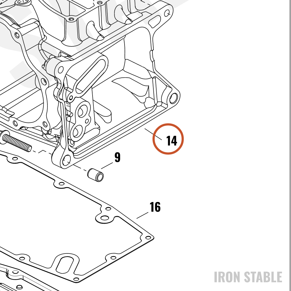 Harley-Davidson Case, Xmsn, Sub-Assembly, Black