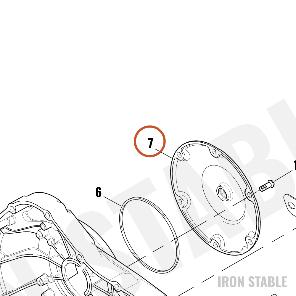 Harley-Davidson Clutch Cover, Chrome