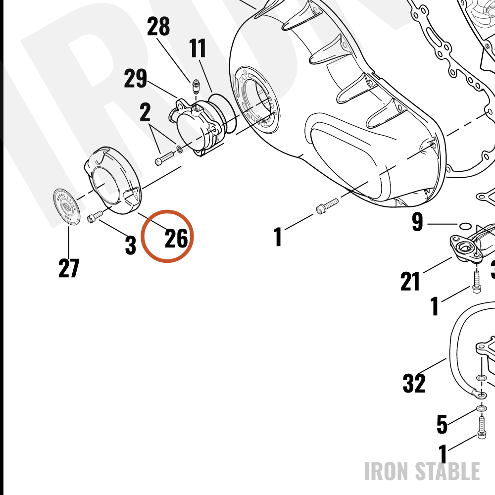Harley-Davidson Cover, Out Sprkt, X