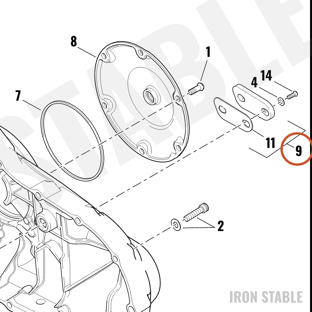 Harley-Davidson Kit-Insp Cover &Gasket, Black