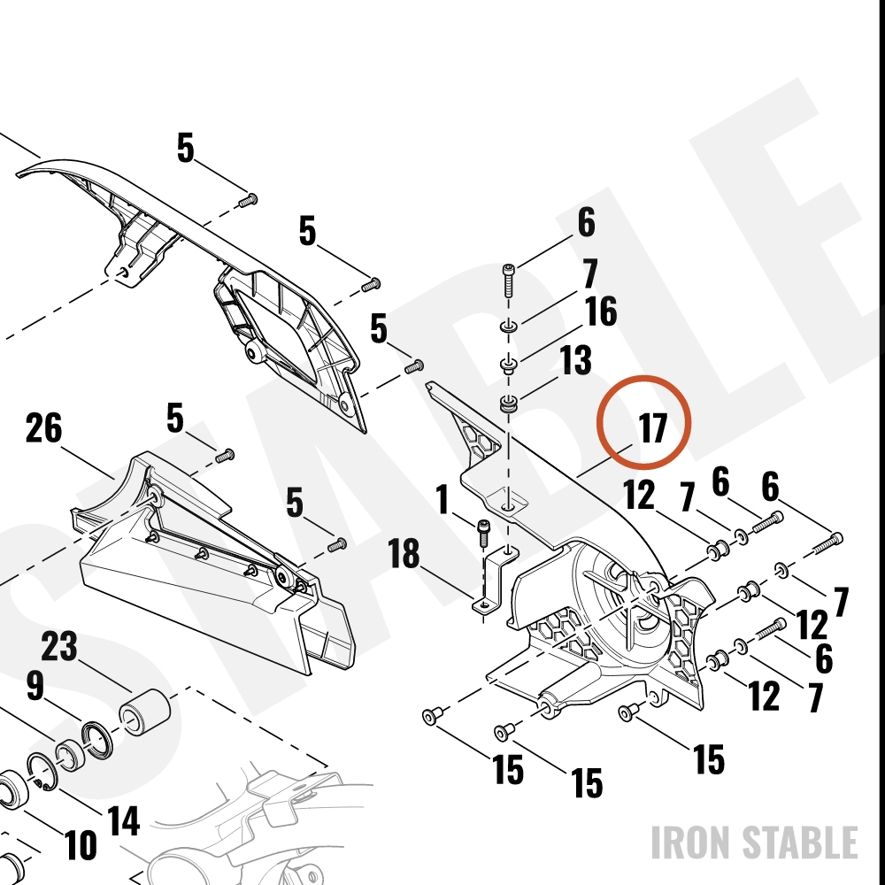Harley-Davidson Cover, Out Sprkt, Assembly