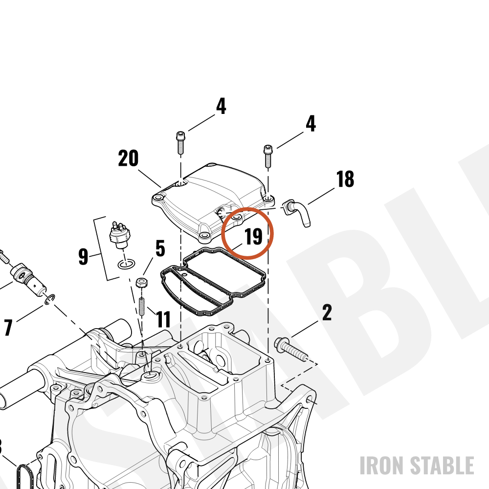 Harley-Davidson Cover, Xmsn Top, Gasket