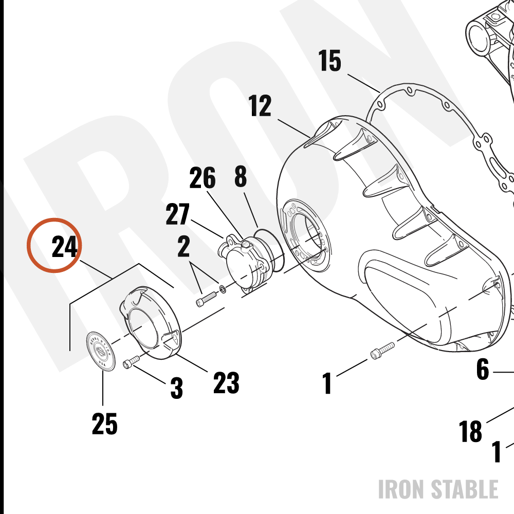 Harley-Davidson Cover, Secondary Clutch Actuat