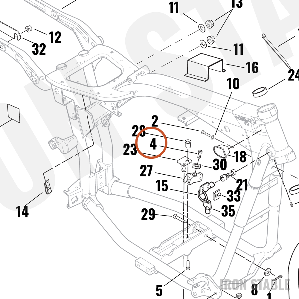 Harley-Davidson Screw, Small Flange