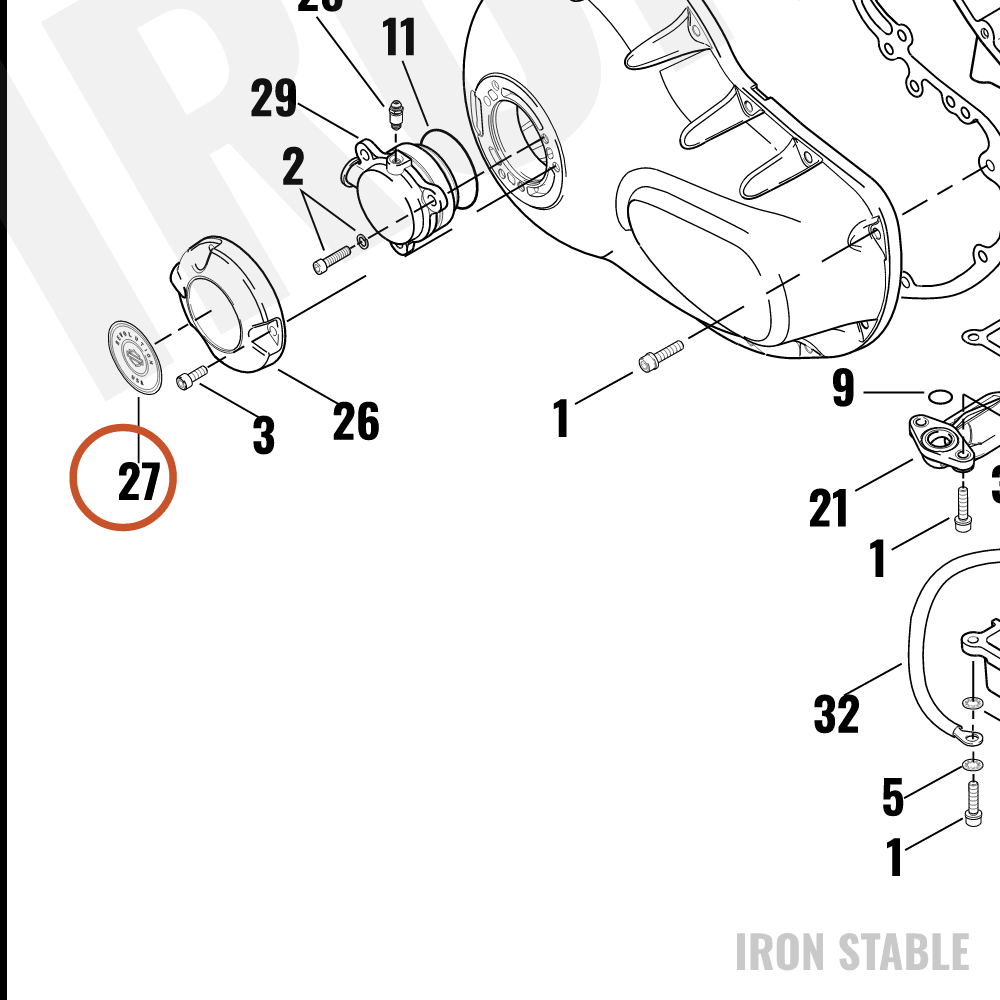 Harley-Davidson Emblem, Secondary Clutch Actua