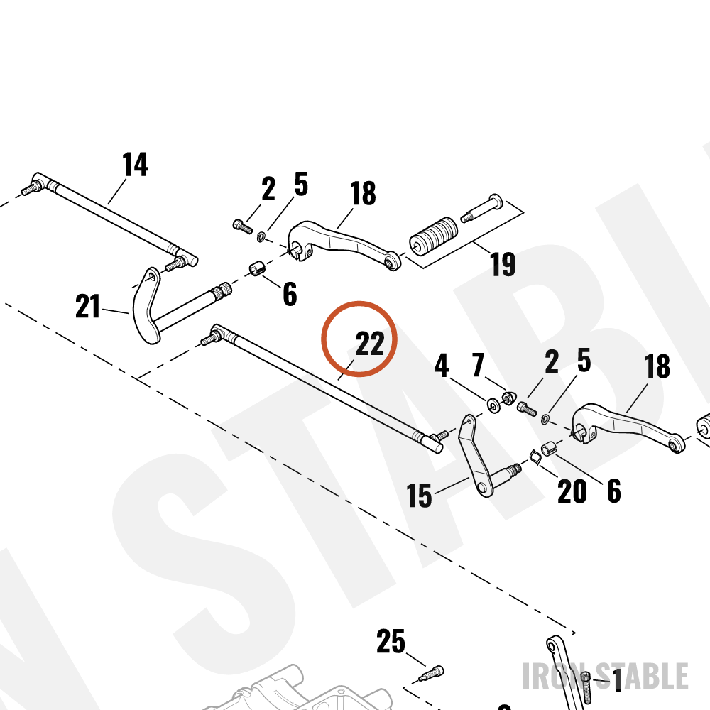 Harley-Davidson Rod End, Shf Lkge, Assembly
