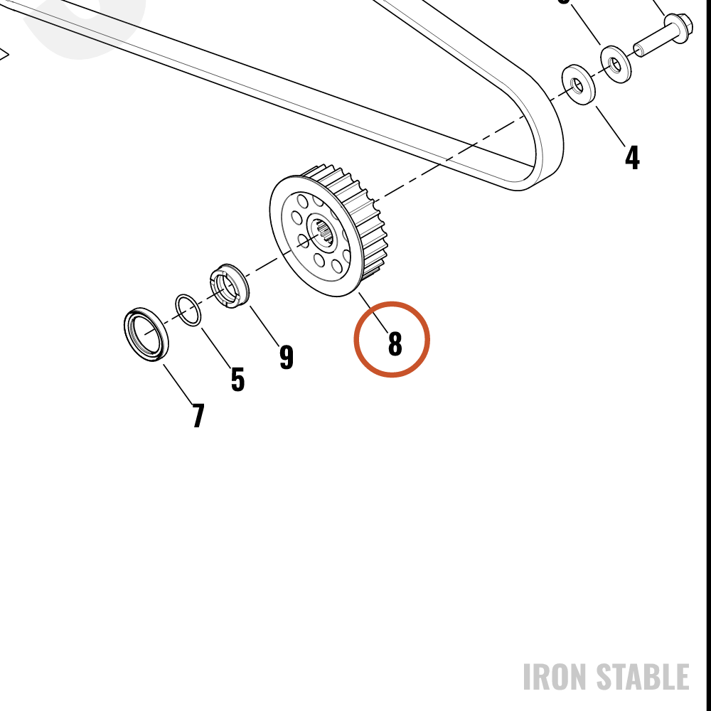 Harley-Davidson Pulley, Final Drive, 30t, Poly