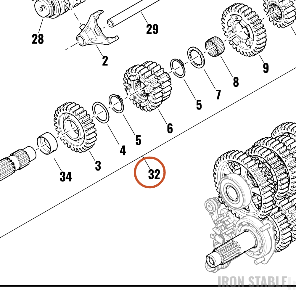 Harley-Davidson Shaft, Xmsn Inp, Assembly