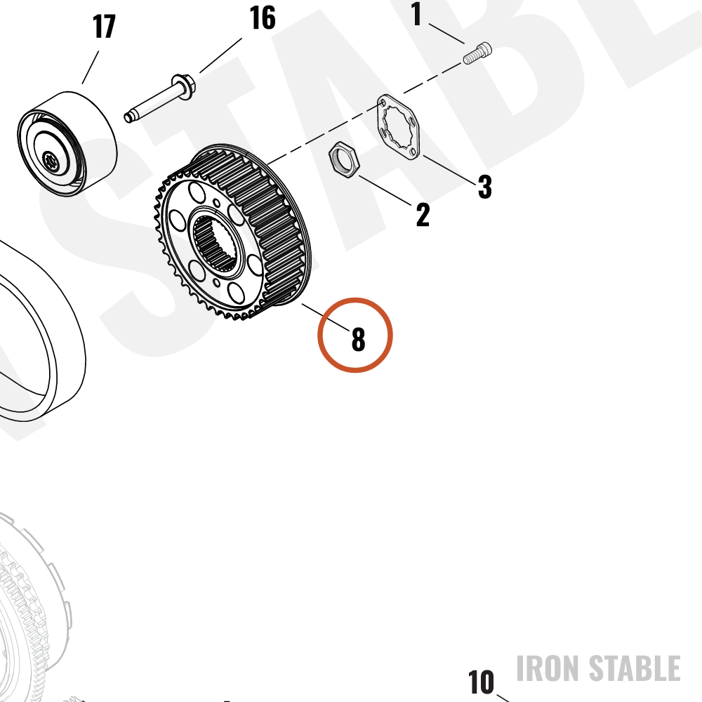 Harley-Davidson Sprocket, Xmsn Out, 40t