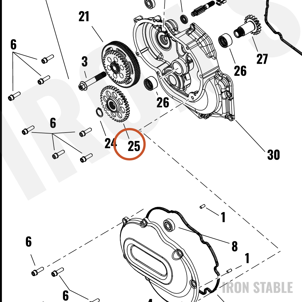 Harley-Davidson Gear, Xmsn, 2nd Stg, 37t