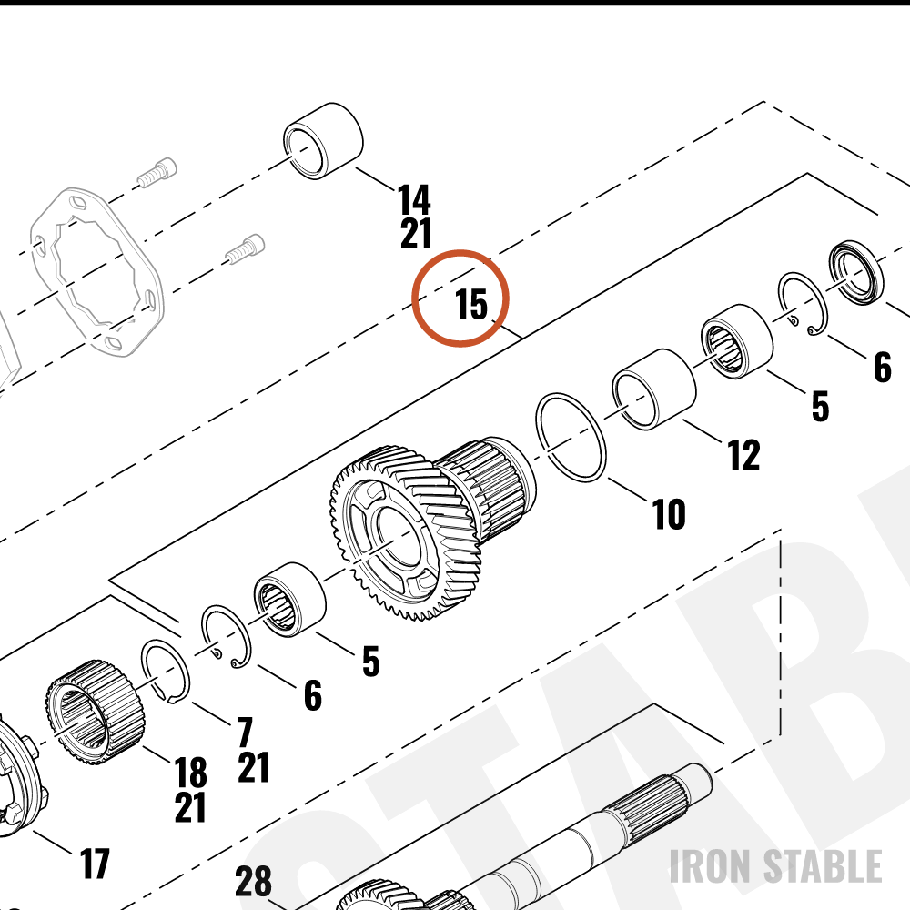 Harley-Davidson Output Gear Assembly, Driven