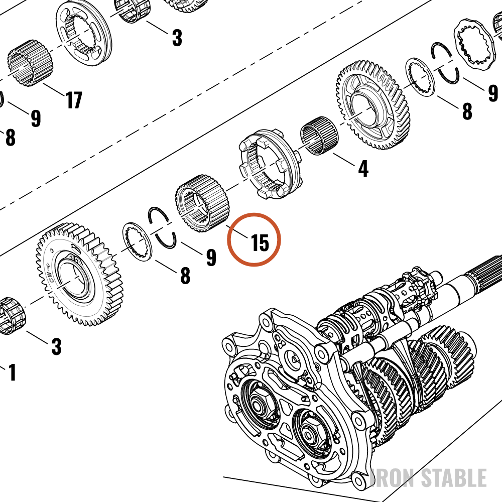 Harley-Davidson Guide Hub, Dog Ring