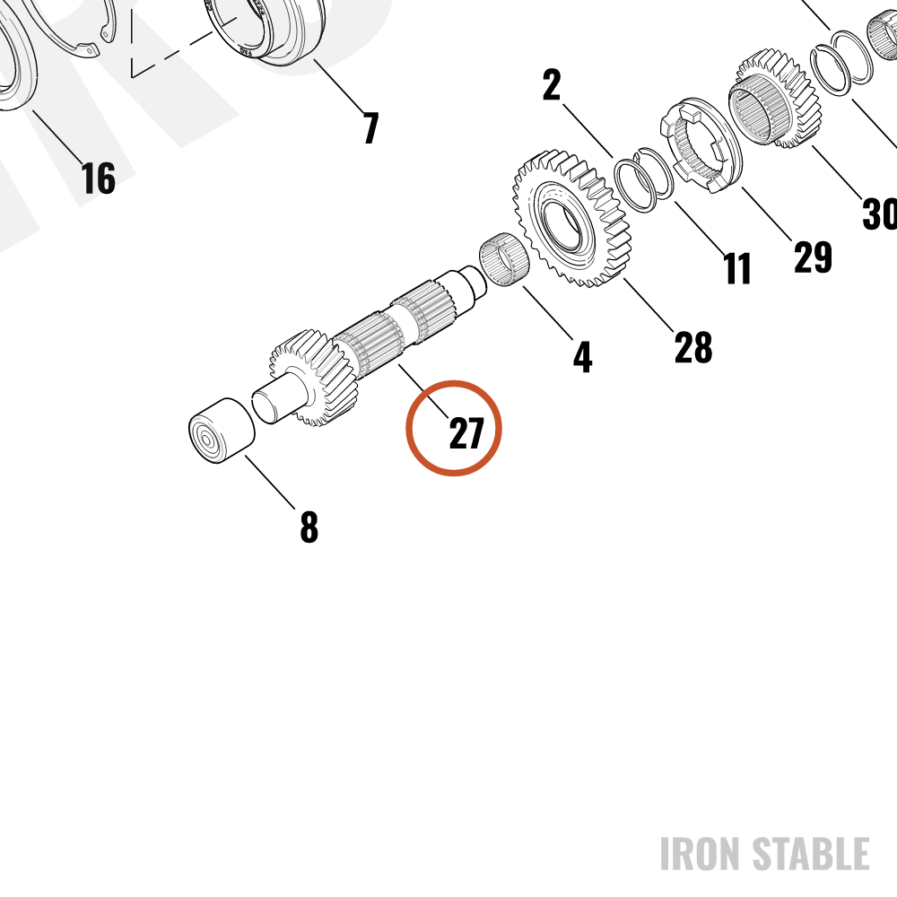 Harley-Davidson Countershaft, Xmsn, X