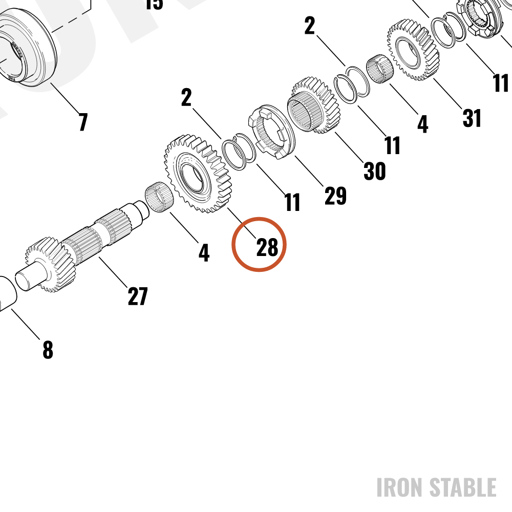 Harley-Davidson Countershaft, Xmsn, X