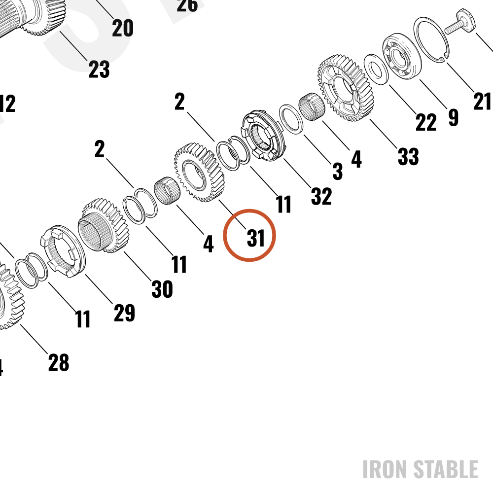 Harley-Davidson Countershaft, Xmsn, X